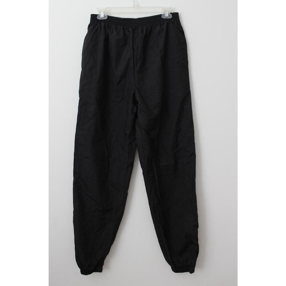 Red Pepper Womens Vintage 90s Track Pants Black Lined Ankle Zip Pockets Size M